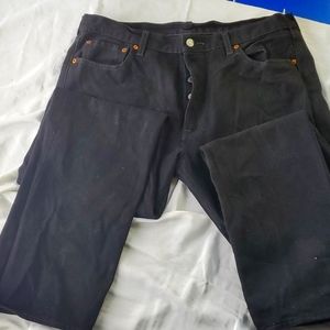 Levi's black denim button fly 501 jeans sz36x32